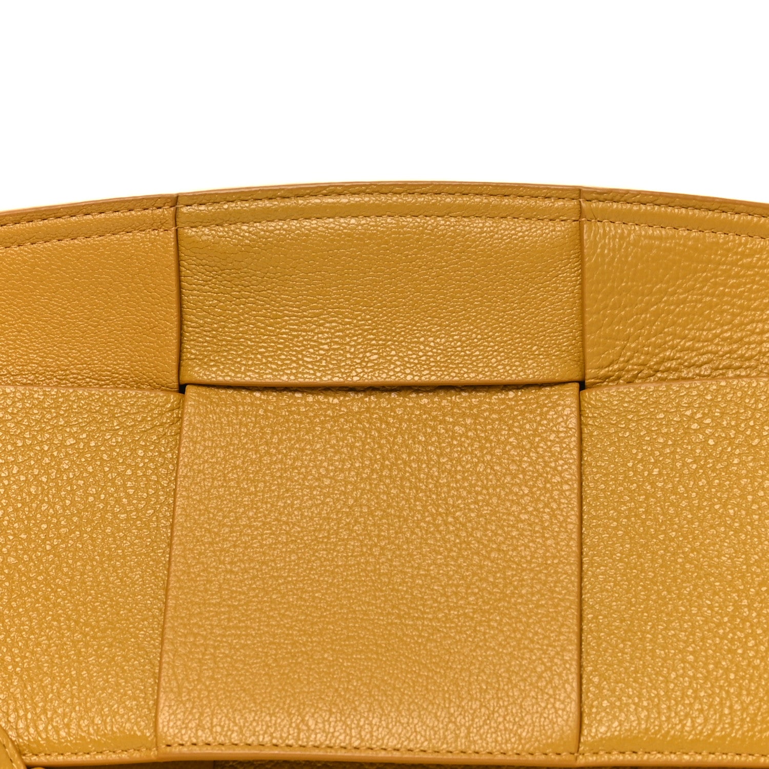 Bottega Veneta Grained Calfskin Maxi Intrecciato Medium Arco Mustard Yellow 7 of 9
