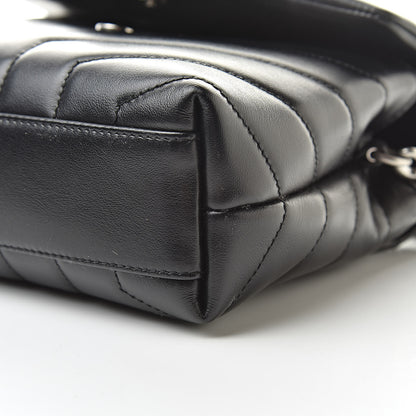Saint Laurent Calfskin Y Quilted Monogram Toy Loulou Crossbody Bag Black 11 of 13