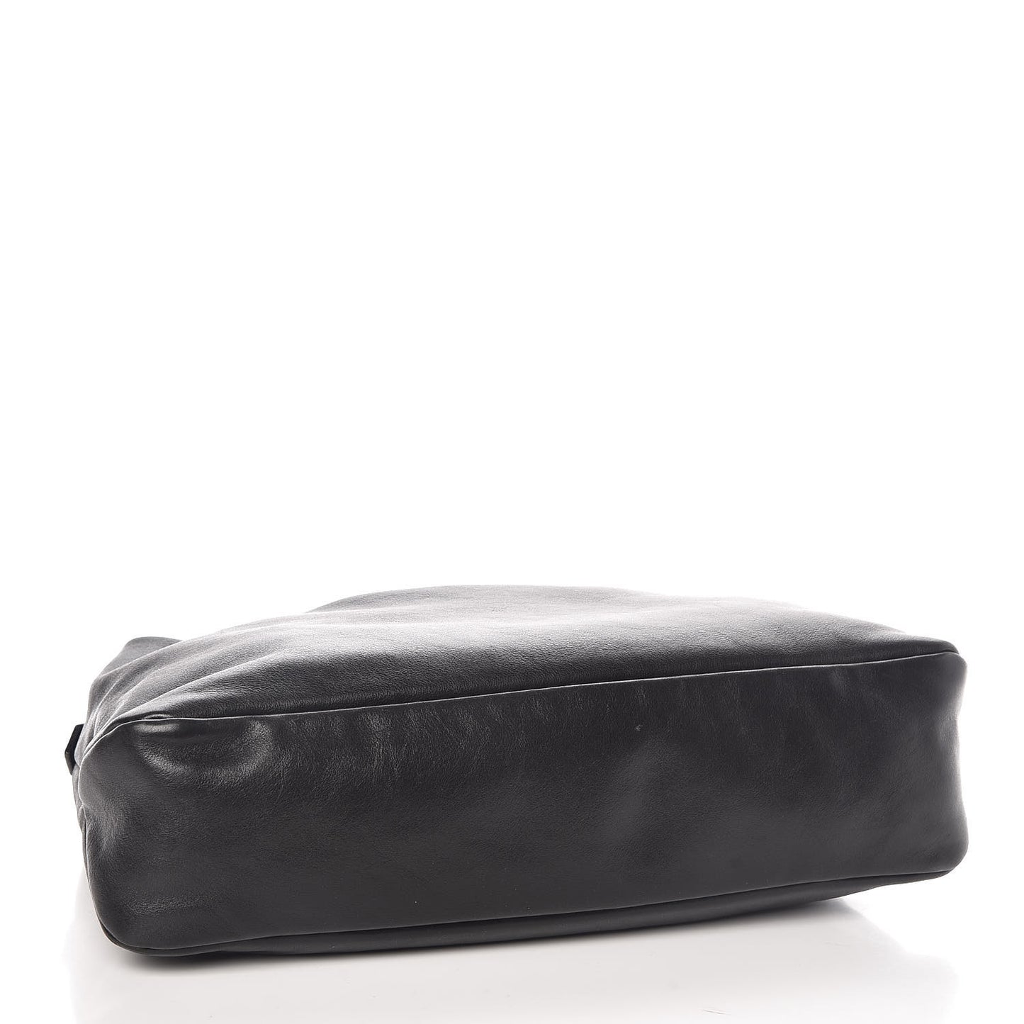 Calfskin Medium Horsebit Chain Hobo Black