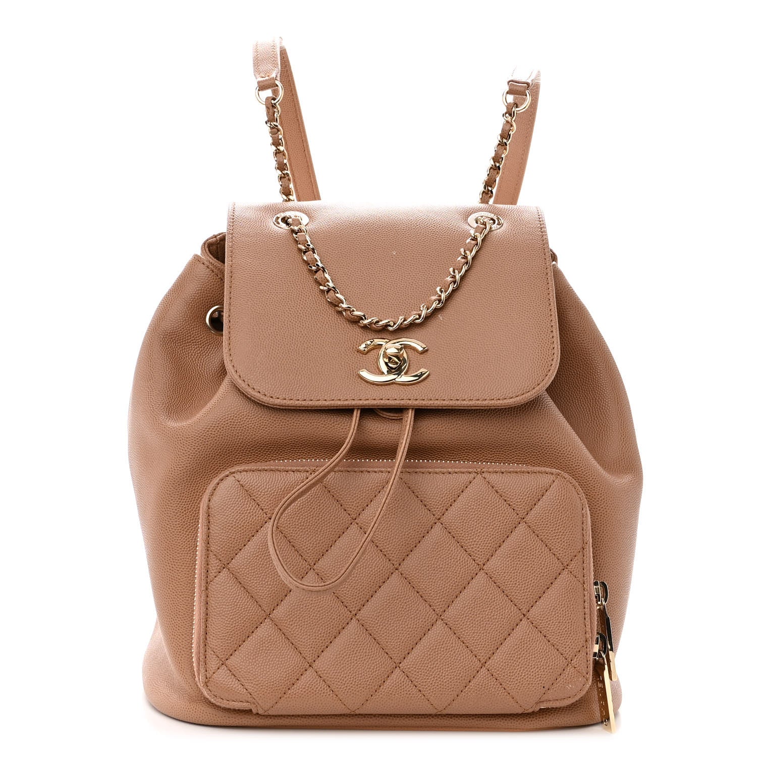 Chanel Caviar Quilted Business Affinity Backpack Beige 1 of 12