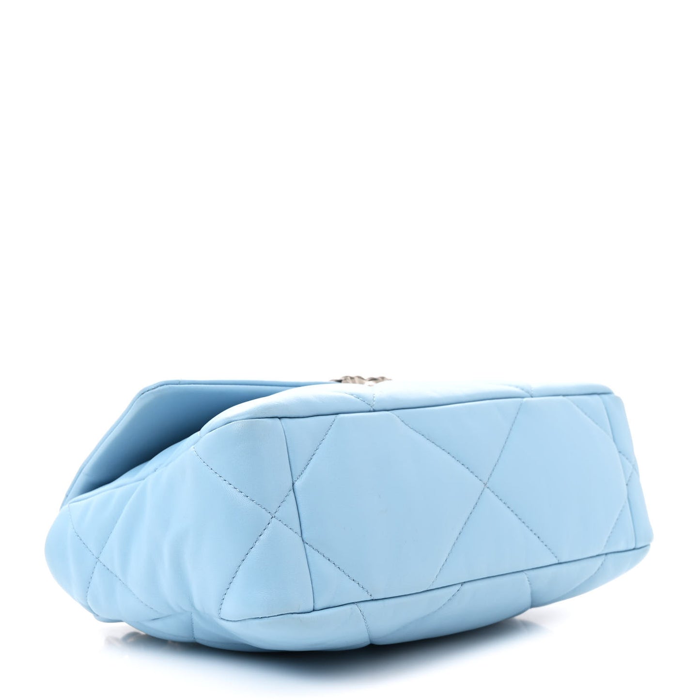 Lambskin Quilted Medium Chanel 19 Flap Light Blue