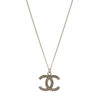 Chanel Baguette Crystal CC Necklace Silver 1 of 4