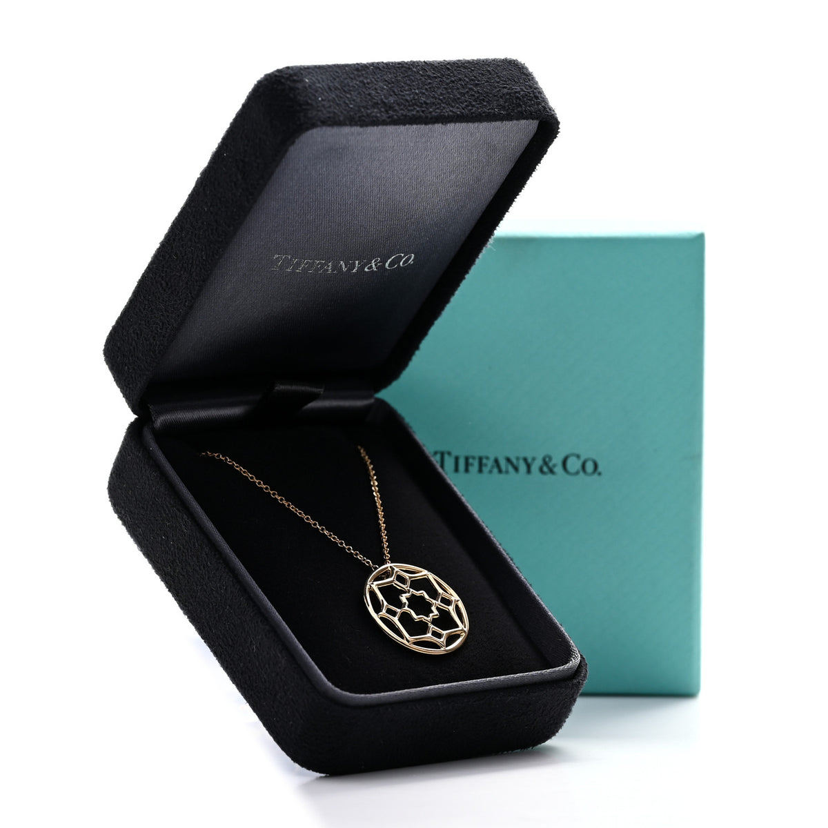 Tiffany 18K Yellow Gold Paloma Picasso Zellige Medallion Pendant Necklace 6 of 6