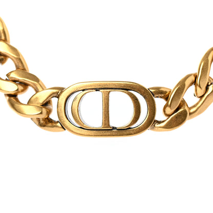 Christian Dior Metal Chain Choker Necklace Gold 3 of 4
