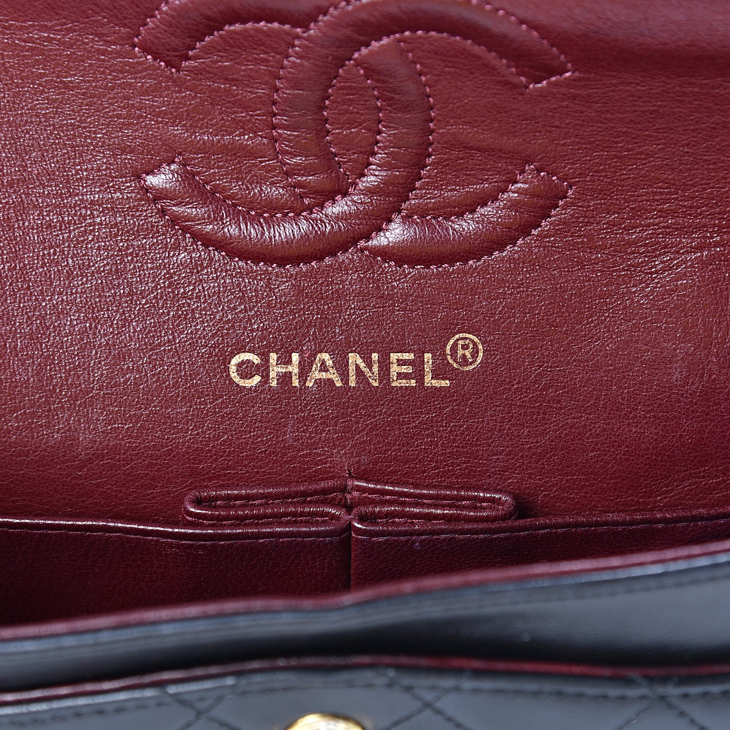 Lambskin Quilted Small Double Flap Black