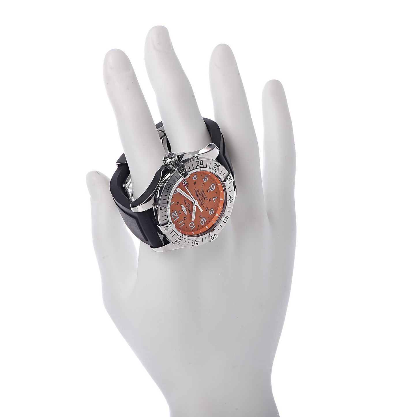 Stainless Steel Rubber 42mm SuperOcean Automatic Watch Orange A17360