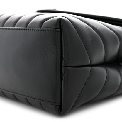Saint Laurent Calfskin Y Quilted Monogram Monochrome Small Loulou Chain Satchel Black 10 of 10