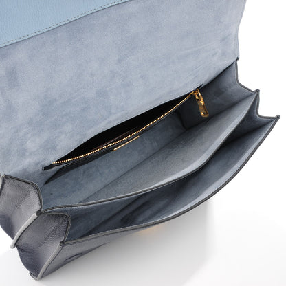 Miu Miu Goatskin Bandoliera Madras Bi-Color Shoulder Bag Cielo Baltico 8 of 9