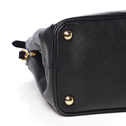 Prada Saffiano Small Galleria Double Zip Tote Black 9 of 11
