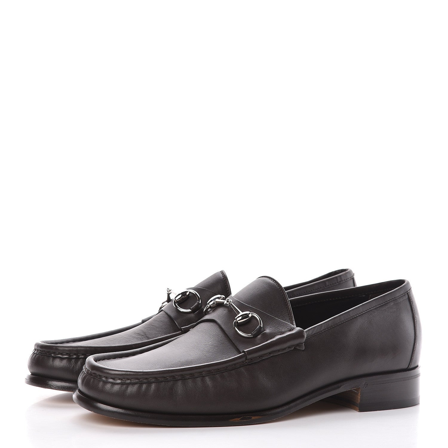 Gucci Calfskin Mens 1953 Horsebit Loafers 12 Marrone 3 of 10