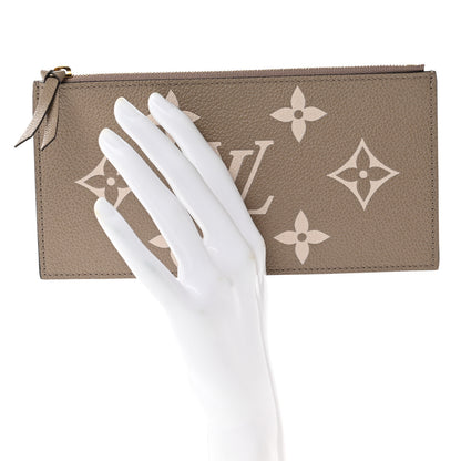 Louis Vuitton Empreinte Monogram Giant Pochette Felicie Zippered Insert Tourterelle Creme 2 of 6