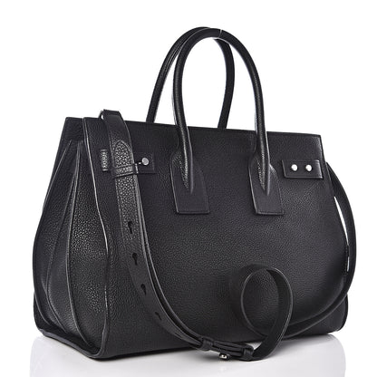 Saint Laurent Grained Calfskin Small Supple Sac De Jour Black 2 of 9