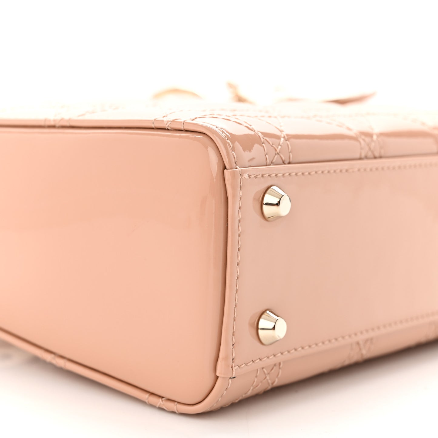 Patent Cannage Mini Lady Dior Light Pink