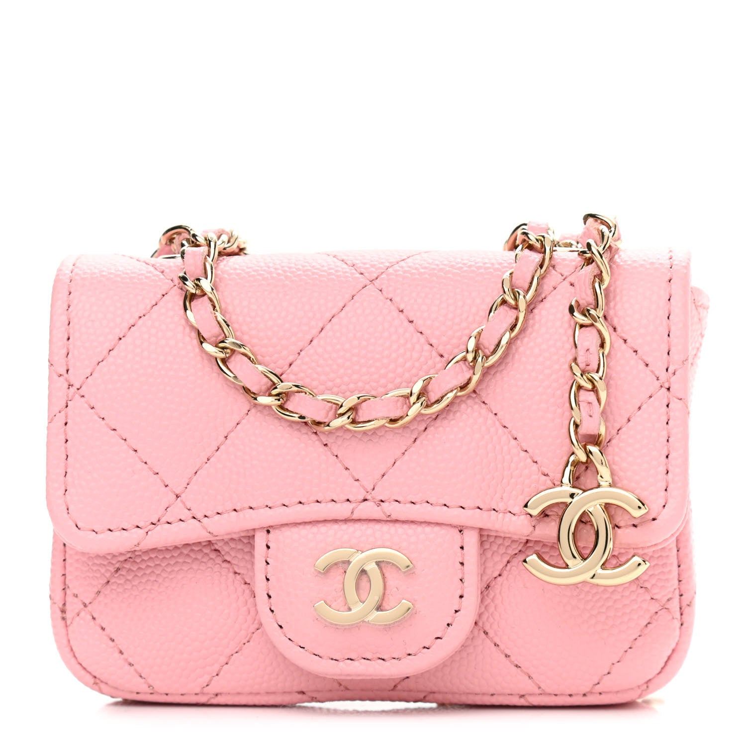 Chanel Caviar Quilted Mini Chain Belt Bag Light Pink 1 of 11
