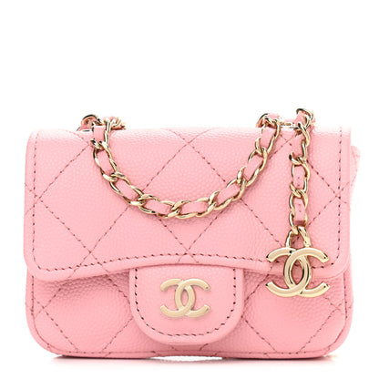 Chanel Caviar Quilted Mini Chain Belt Bag Light Pink 1 of 11