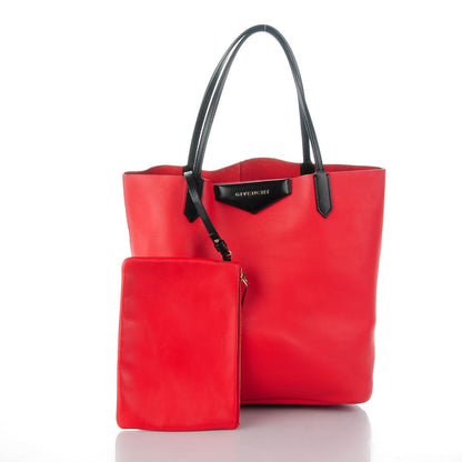 Givenchy Calfskin Large Antigona Tote Red Black 5 of 16