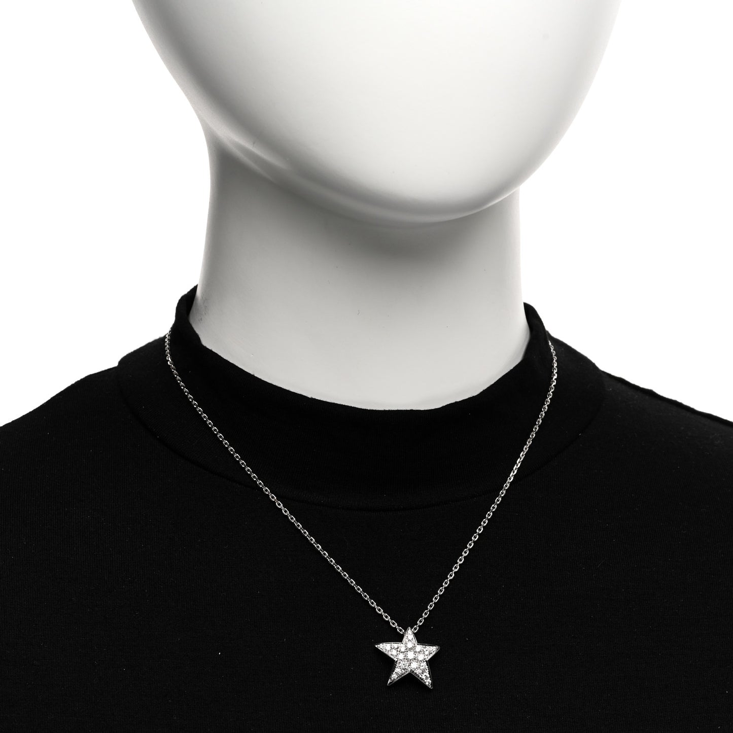 18K White Gold Diamond Large Comete Geode Pendant Necklace