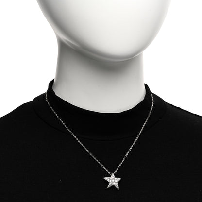 Chanel 18K White Gold Diamond Large Comete Geode Pendant Necklace 2 of 4
