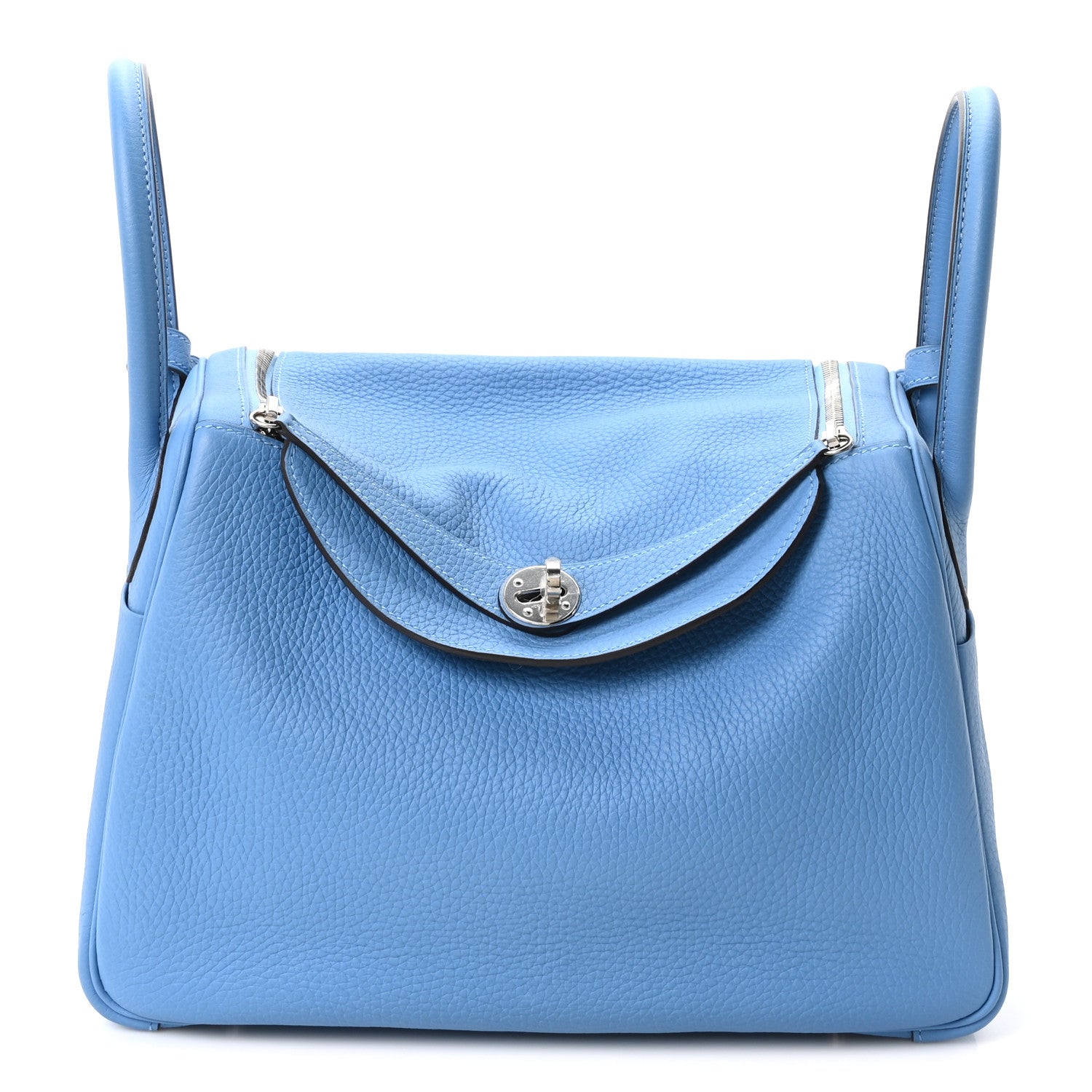 Hermes Taurillon Clemence Lindy 30 Bleu Paradis 1 of 10
