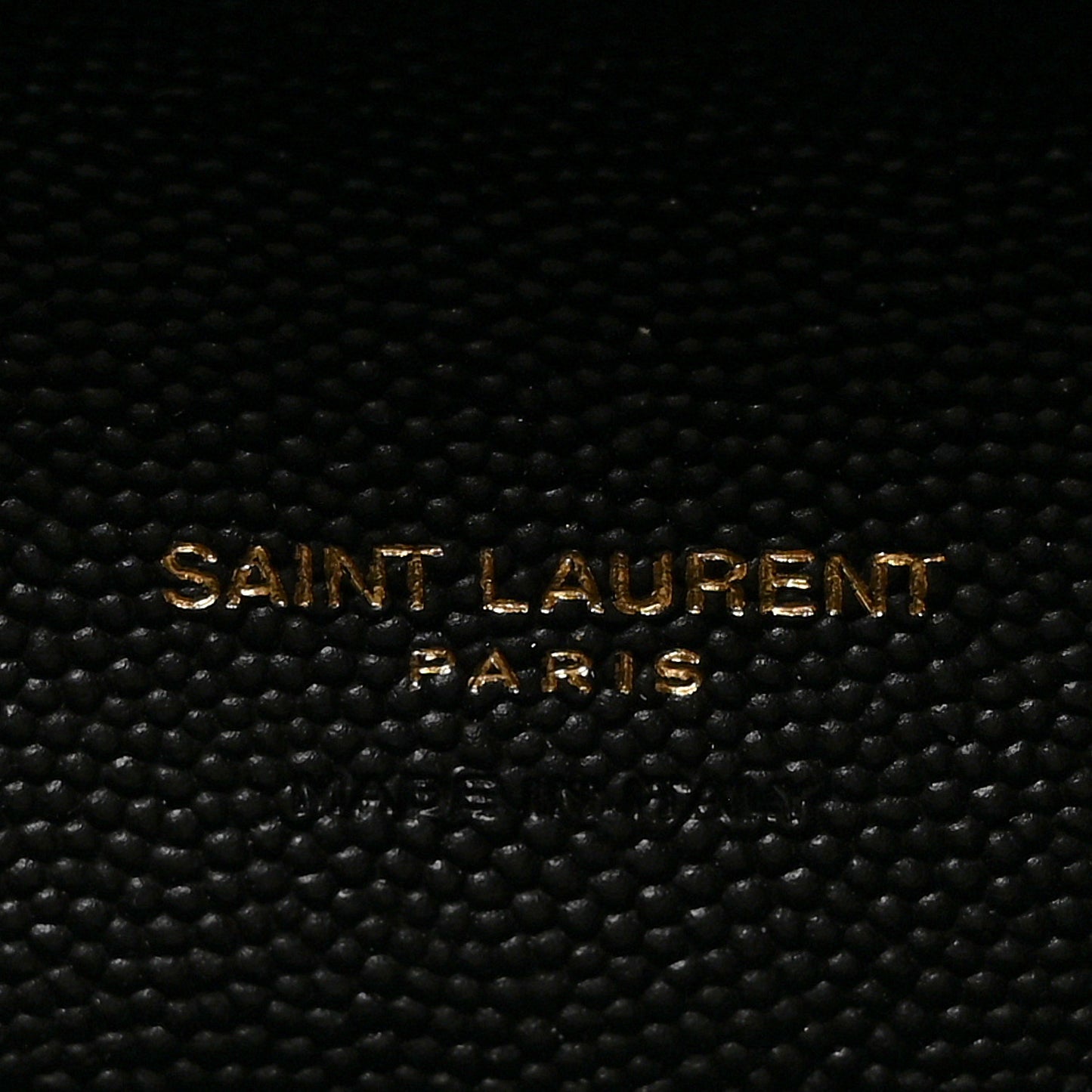Grain De Poudre Matelasse Chevron Monogram Envelope Clutch Black