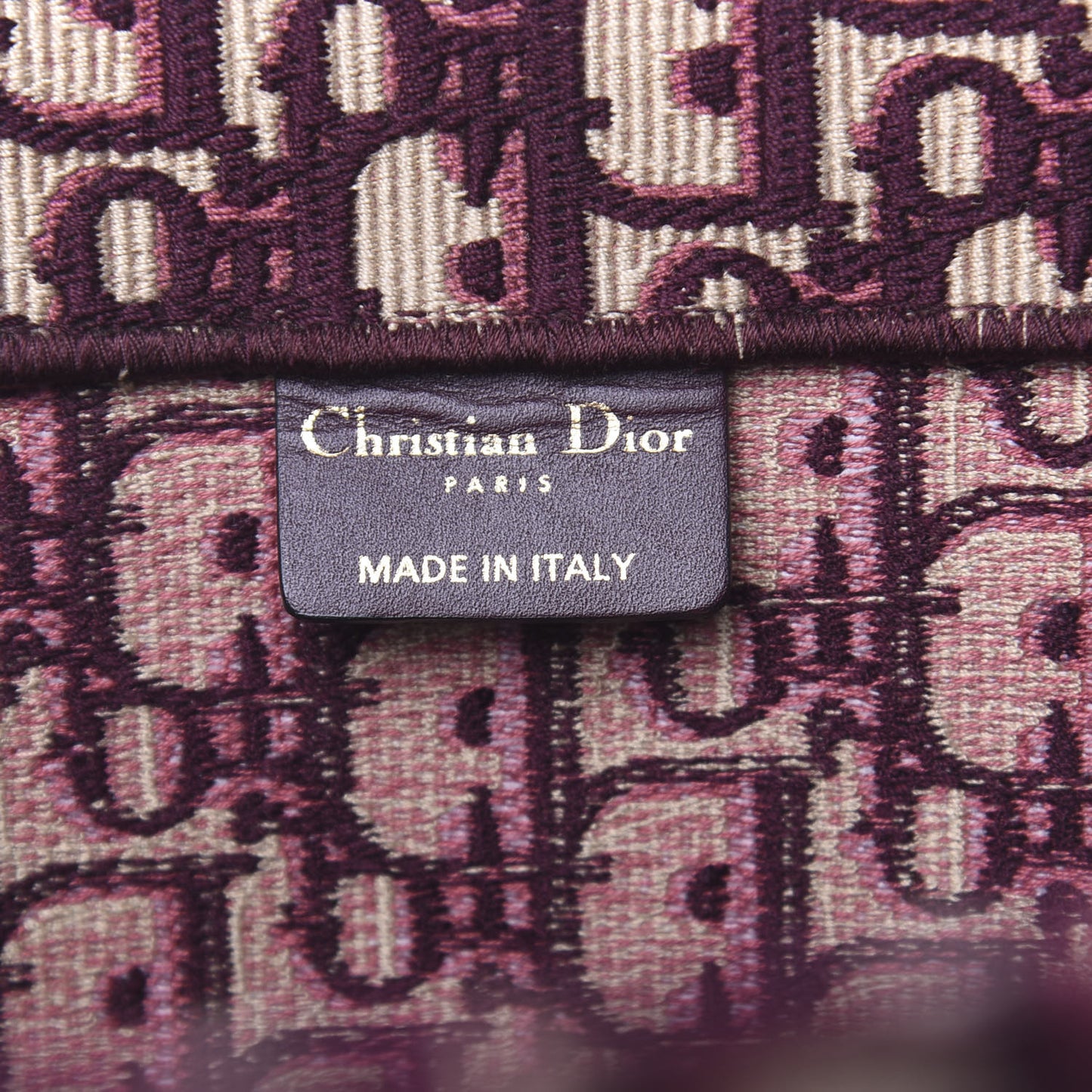 Oblique Large Book Tote Burgundy Multicolor