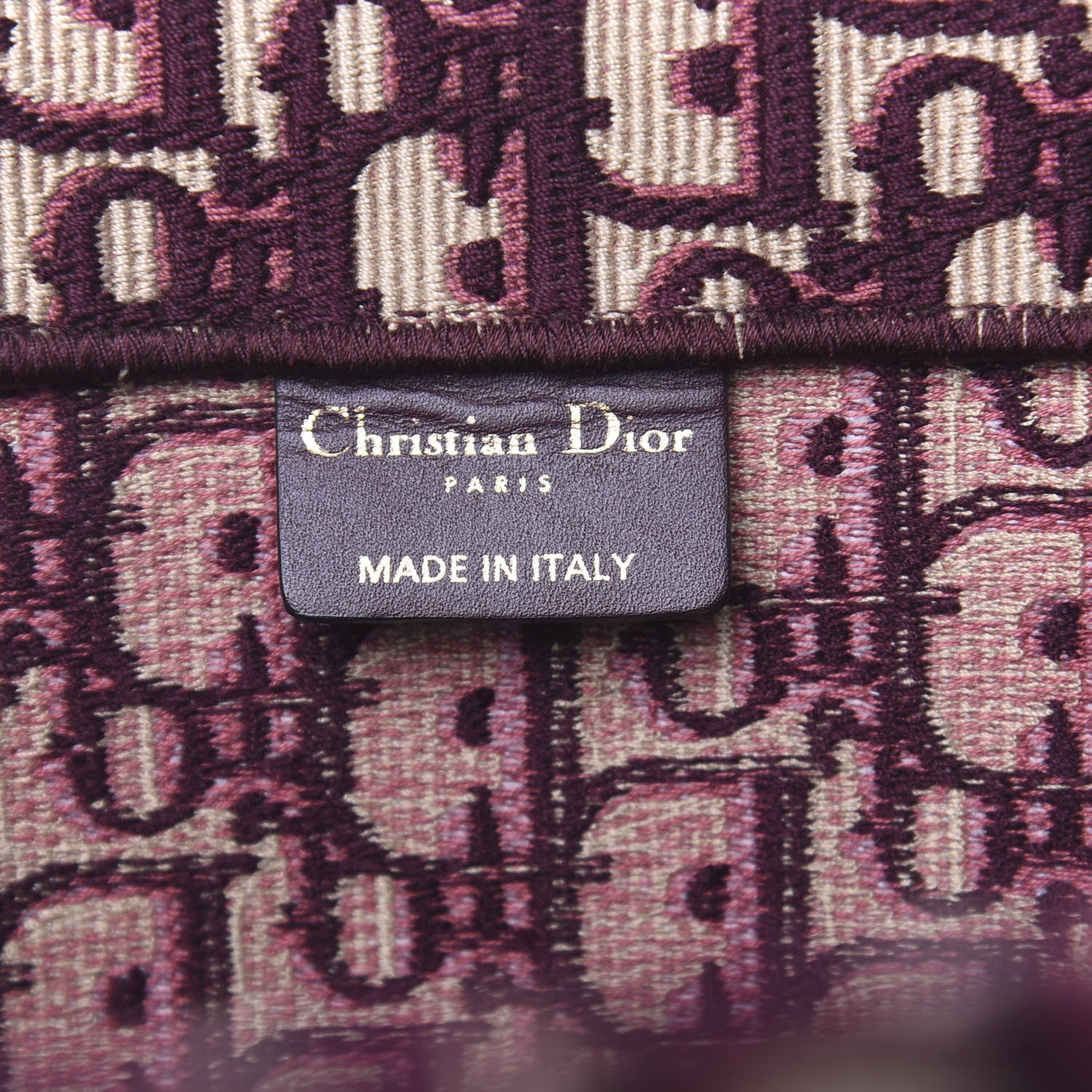 Christian Dior Oblique Large Book Tote Burgundy Multicolor 6 of 16
