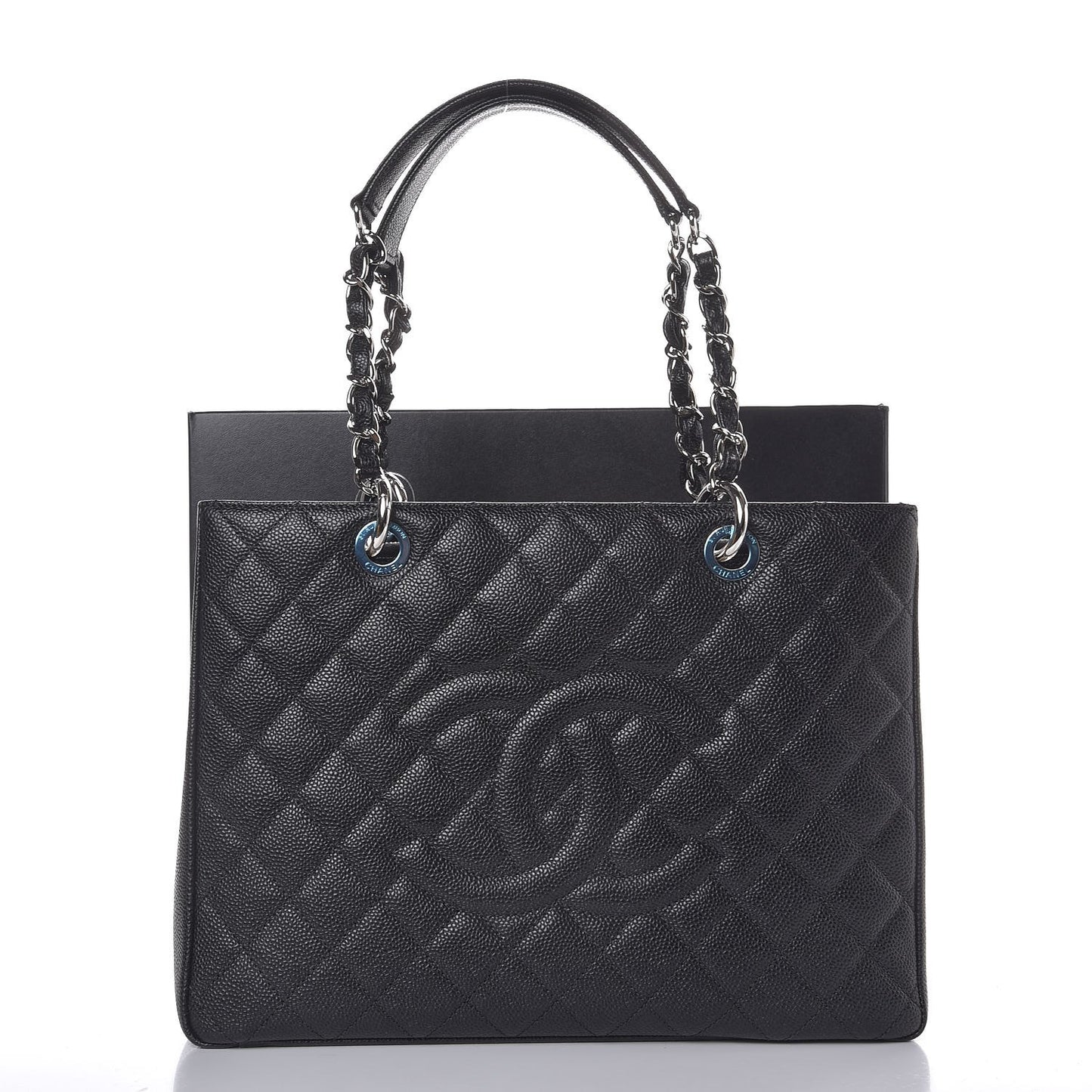 Caviar Quilted Grand Shopping Tote GST Black