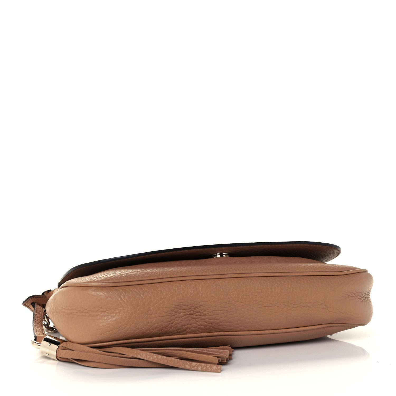 Gucci Pebbled Calfskin Medium Soho Flap Crossbody Camelia 4 of 12