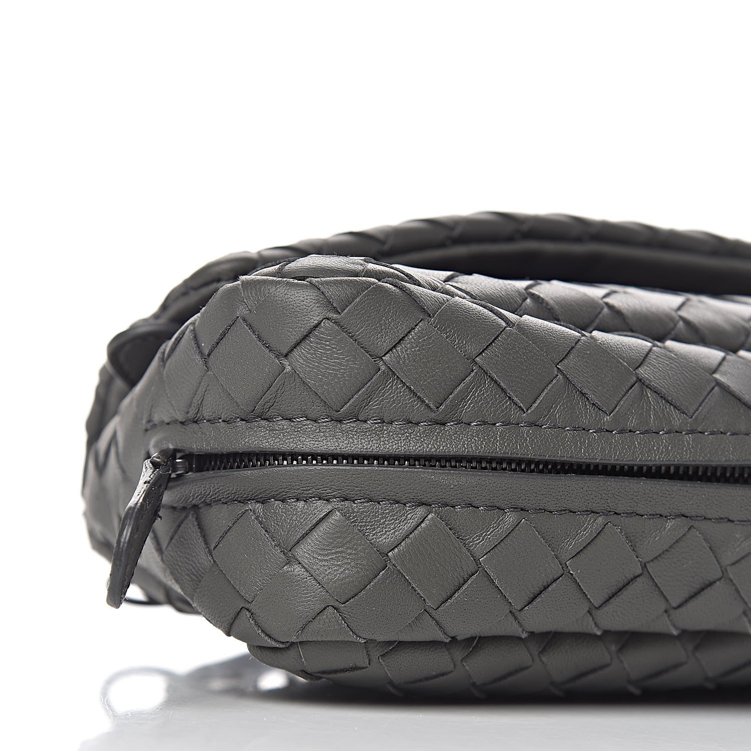 Bottega Veneta Nappa Intrecciato Small Chain Crossbody Light Grey 10 of 11