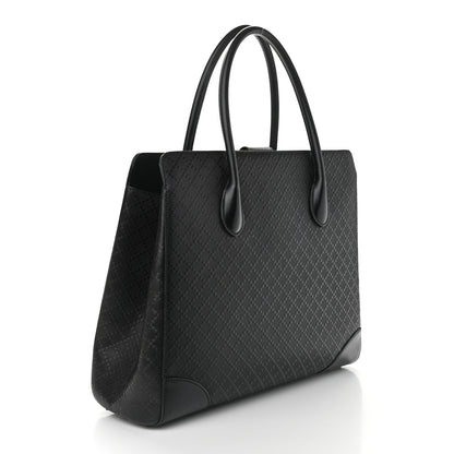 Gucci Calfskin Bright Diamante Medium Top Handle Bag Black 2 of 16