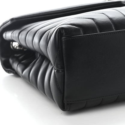 Saint Laurent Calfskin Y Quilted Monogram Medium Loulou Chain Satchel Black 7 of 8