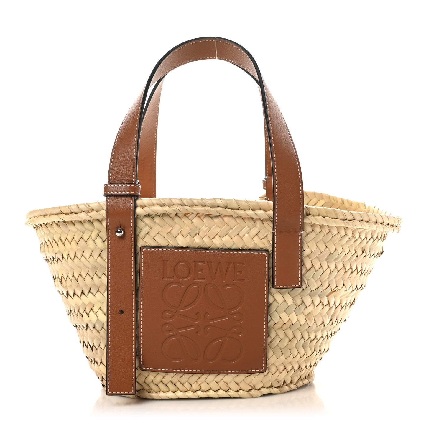 Raffia Small Basket Tote Bag Natural Tan