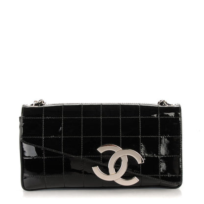 Chanel Patent Square Stitched CC Flap Clutch Black 1 of 7