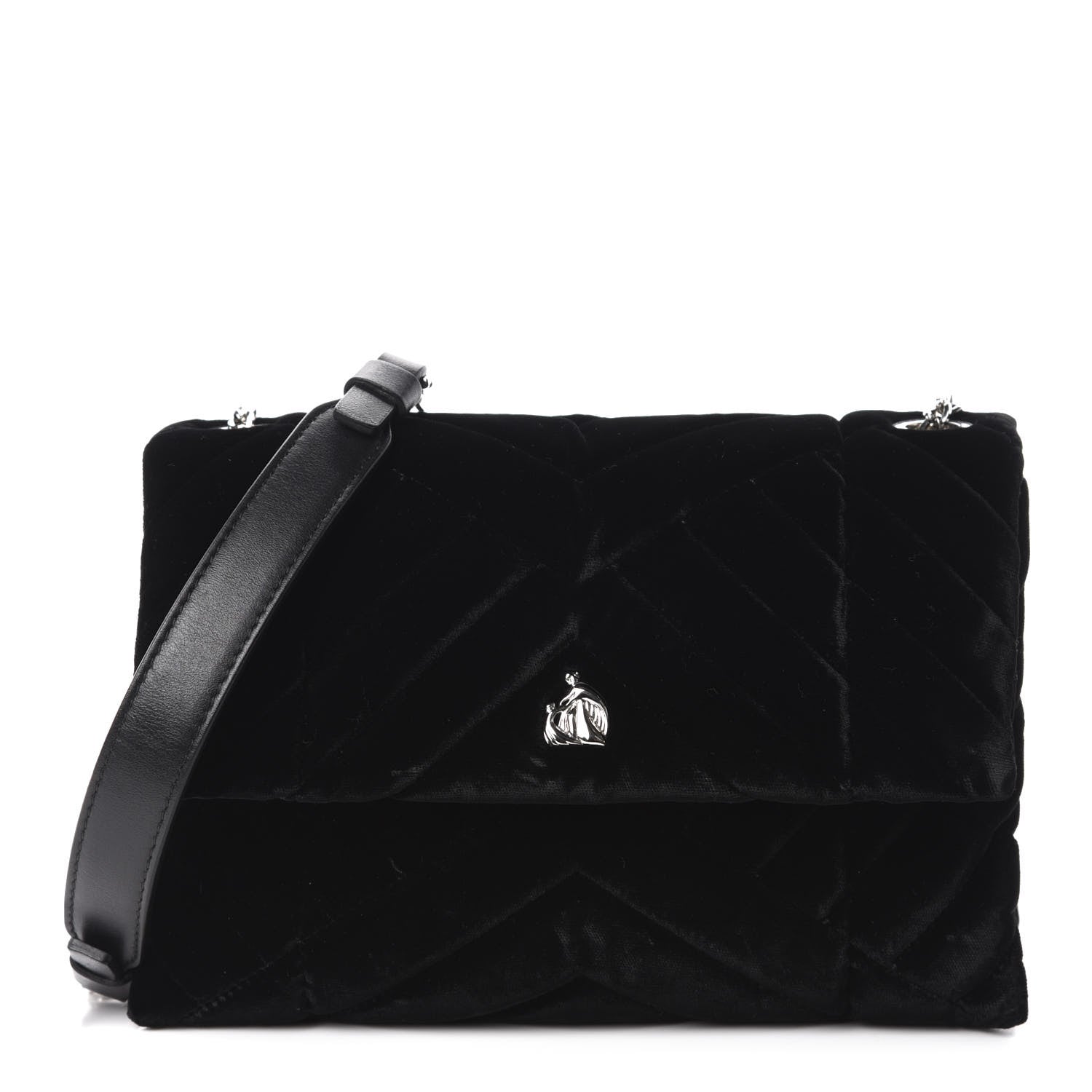 Lanvin Velvet Mini Sugar Flap Shoulder Bag Black 1 of 9