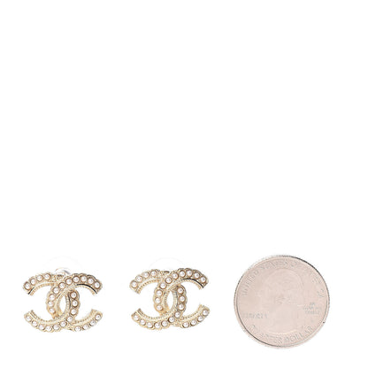 Chanel Pearl Queen of France CC Earrings Gold 2 of 5