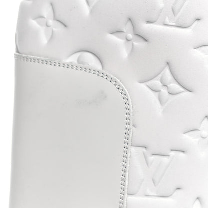 Louis Vuitton Calfskin Monogram Embossed Neoprene Mens Landscape Ankle Boots 7.5 White 8 of 15