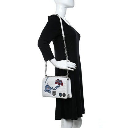 Christian Dior Lambskin Quilted Embroidered Small Diorama Flap Bag Off White 2 of 12