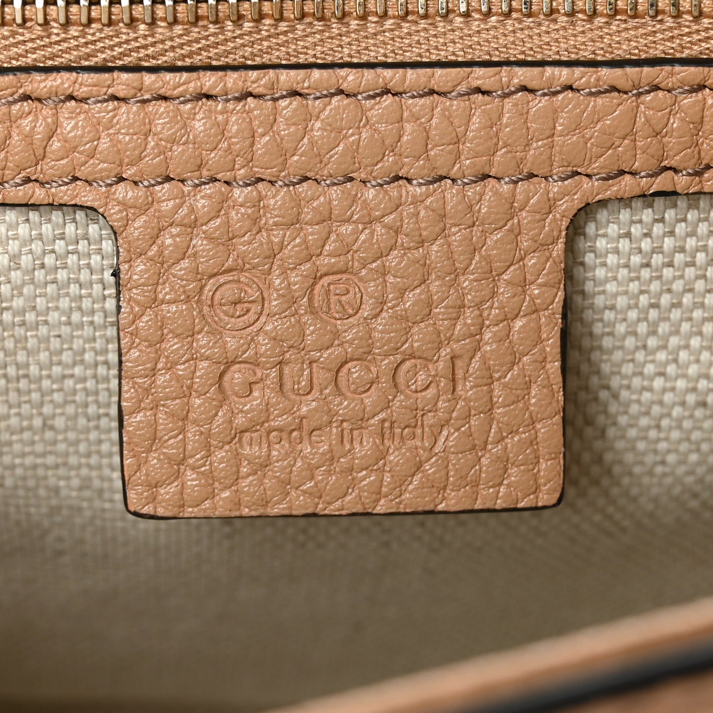 Pebbled Calfskin Medium Soho Flap Crossbody Camelia
