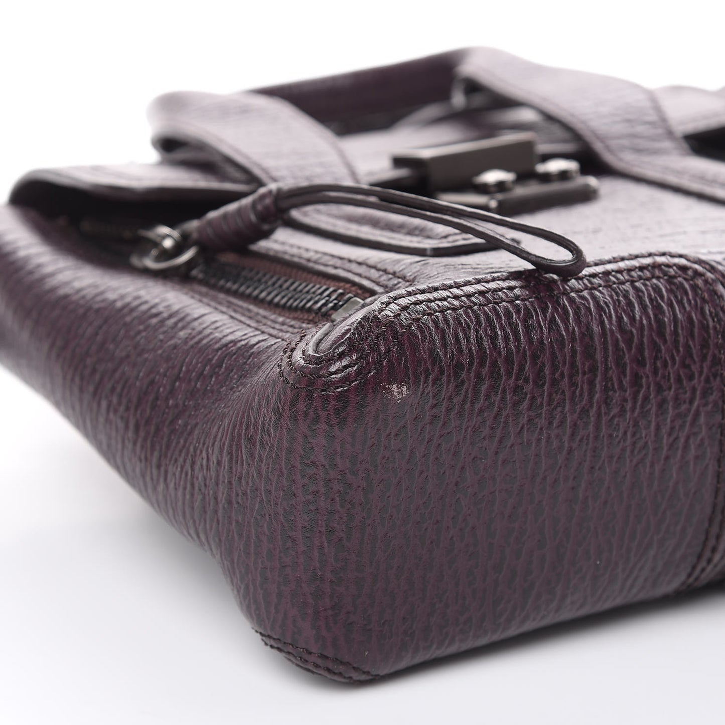 3.1 Textured Calfskin Mini Pashli Satchel African Violet