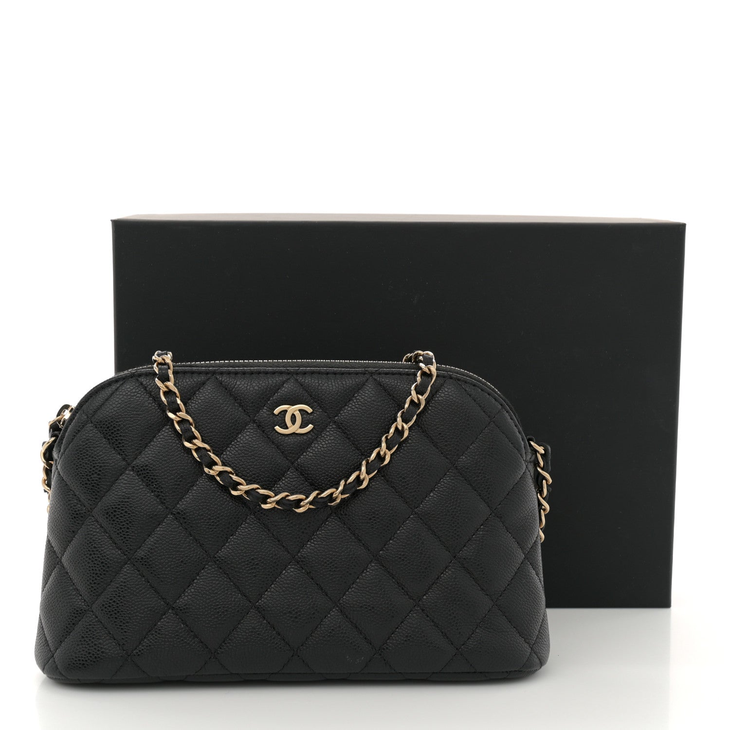 Chanel Caviar Quilted Classic Clutch With Chain Black 12 of 12