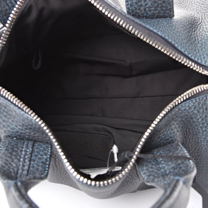Alexander Wang Pebbled Thermo-Reactive Lambskin Rocco Poseidon Galaxy Blue Silver Hardware 4 of 12