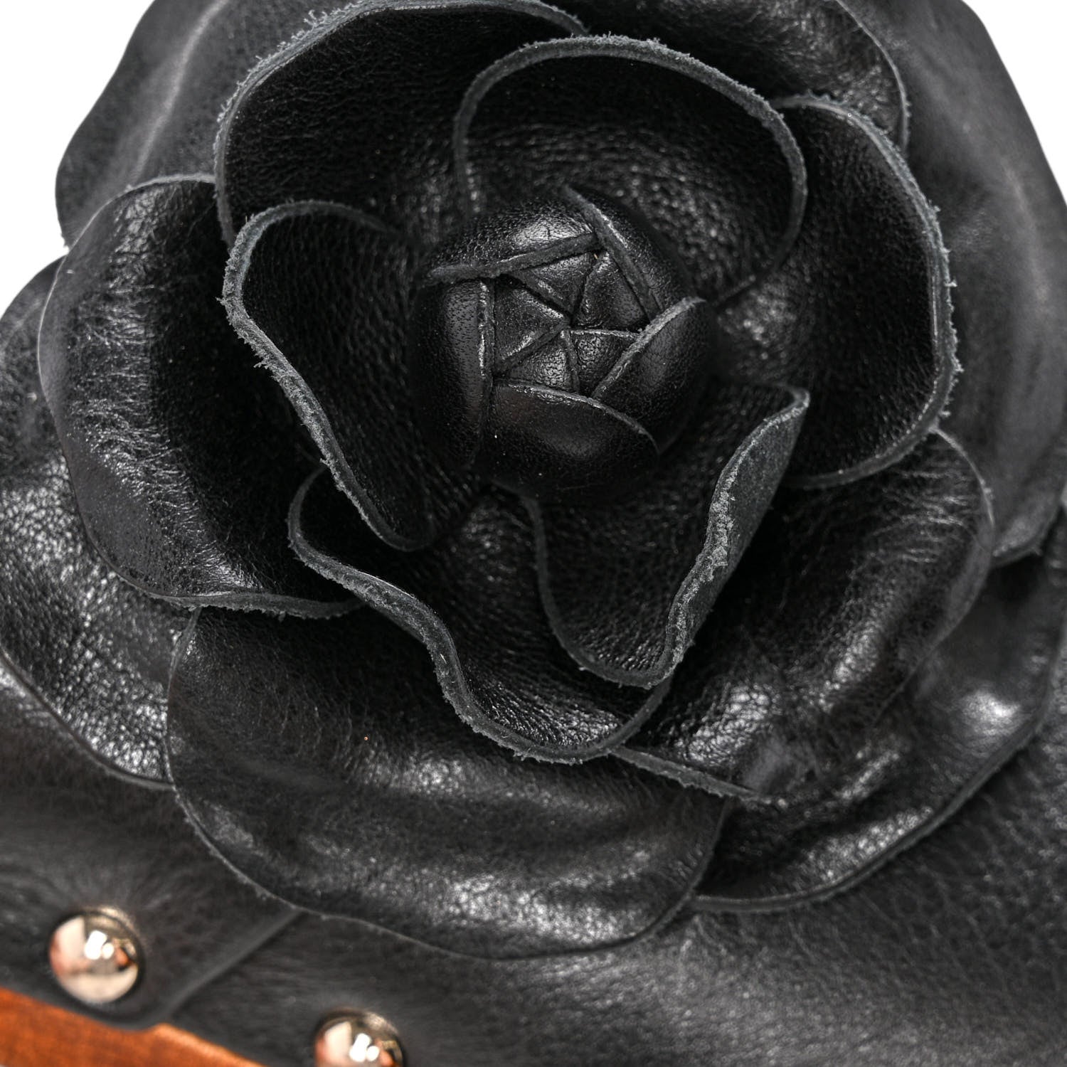 Chanel Calfskin Camellia Clogs 37 Black 12 of 12