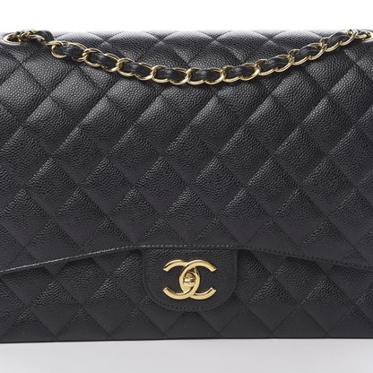 Chanel Caviar Quilted Maxi Double Flap Black 8 of 13