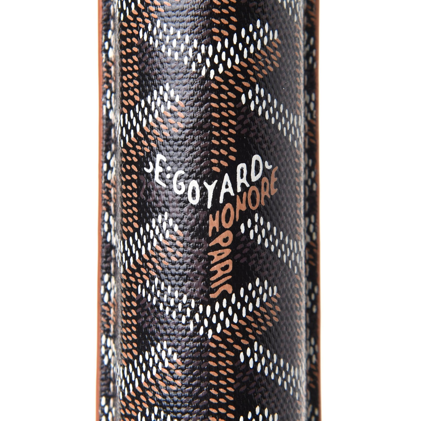 Goyardine Churchill Single Cigar Case Black Gold