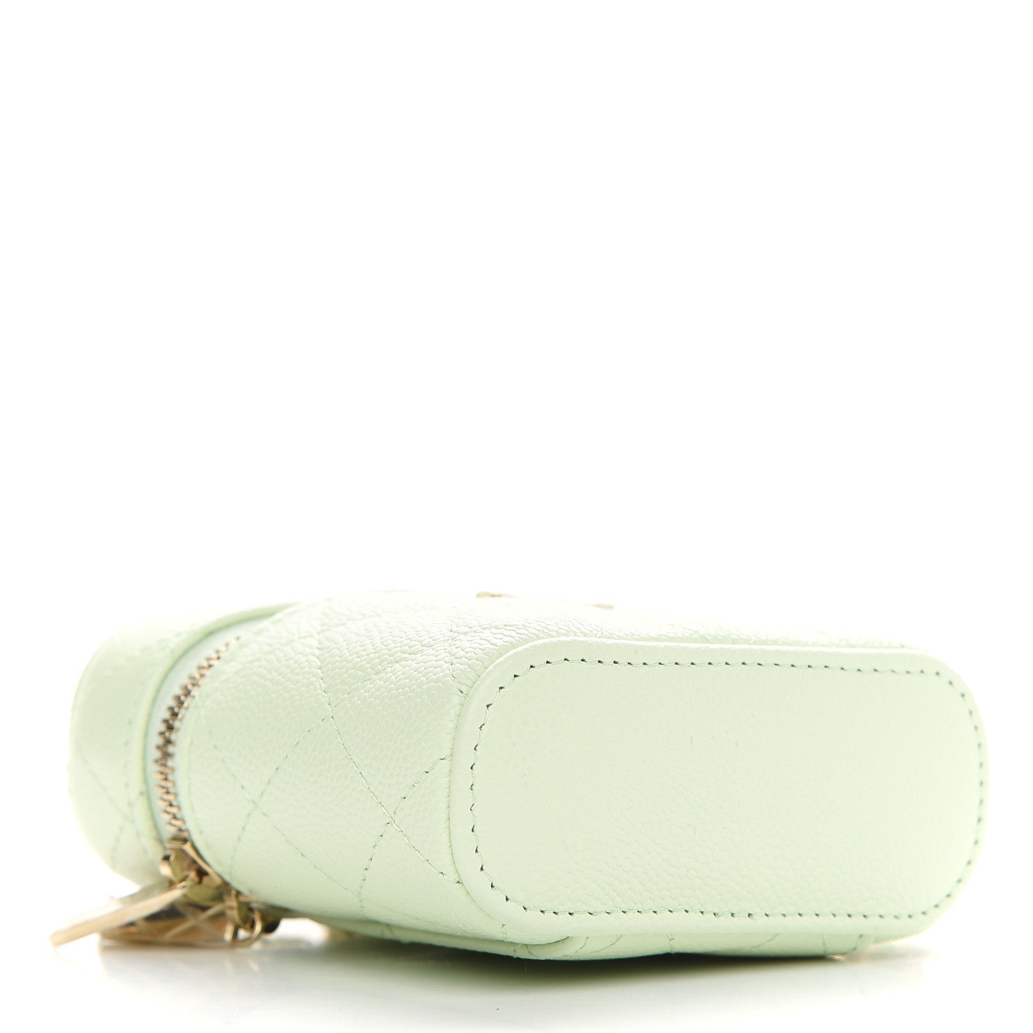 Chanel Caviar Quilted Small Handle With Care Vanity Case With Chain Light Green 4 of 9