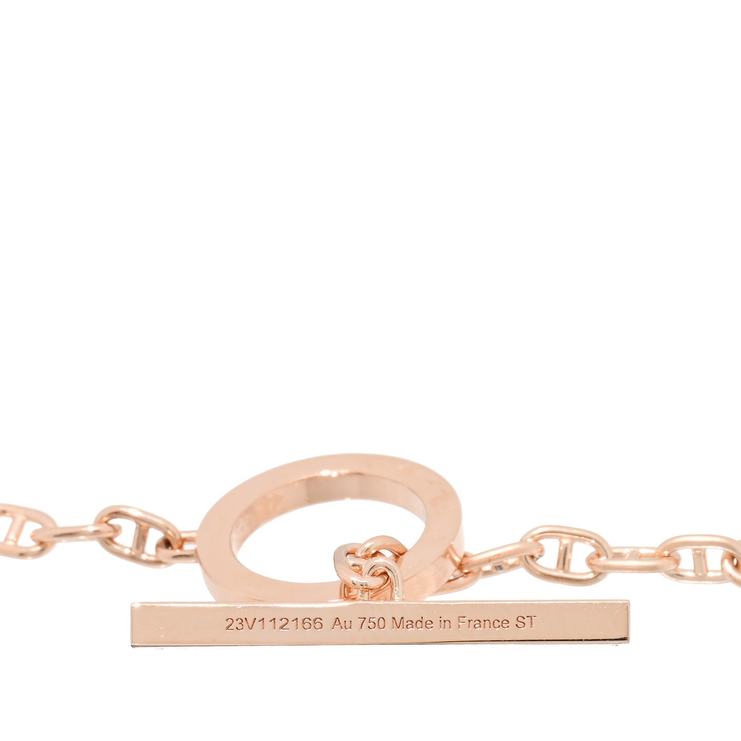 18K Rose Gold Diamond Chaine d'Ancre Contour Bracelet ST