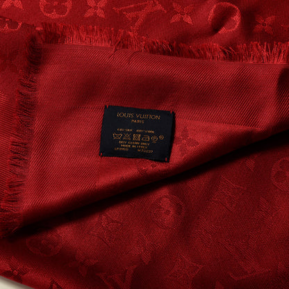 Louis Vuitton Silk Wool Monogram Shawl Pomme D'Amour 3 of 3