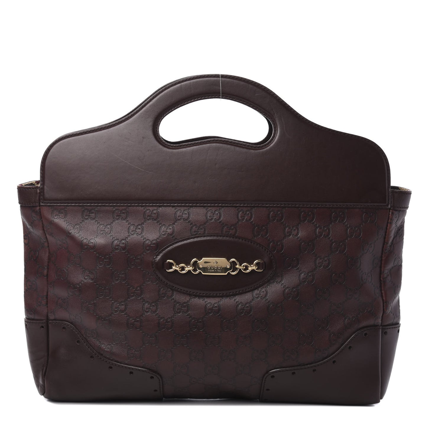 Guccissima Medium Punch Top Handle Tote Brown