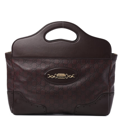 Gucci Guccissima Medium Punch Top Handle Tote Brown 1 of 11