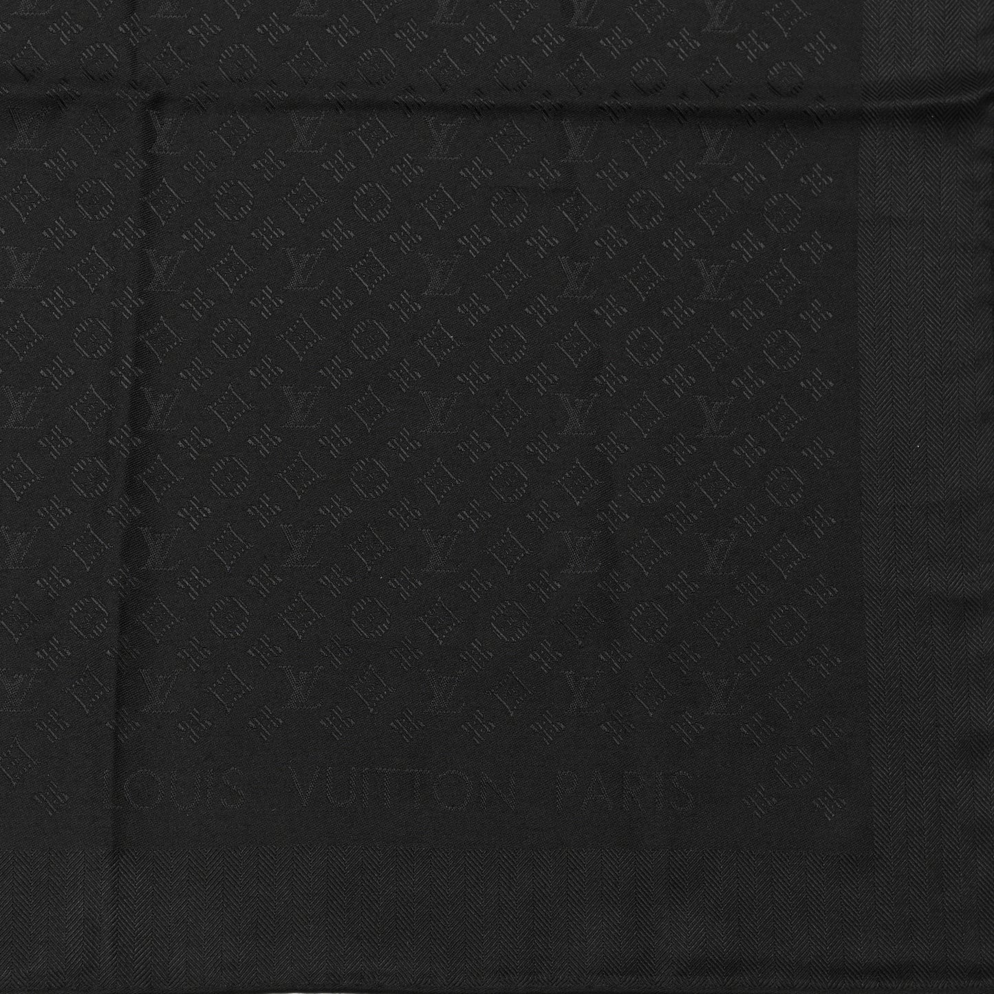 Silk Cashmere Monogram My Everything Shawl Black
